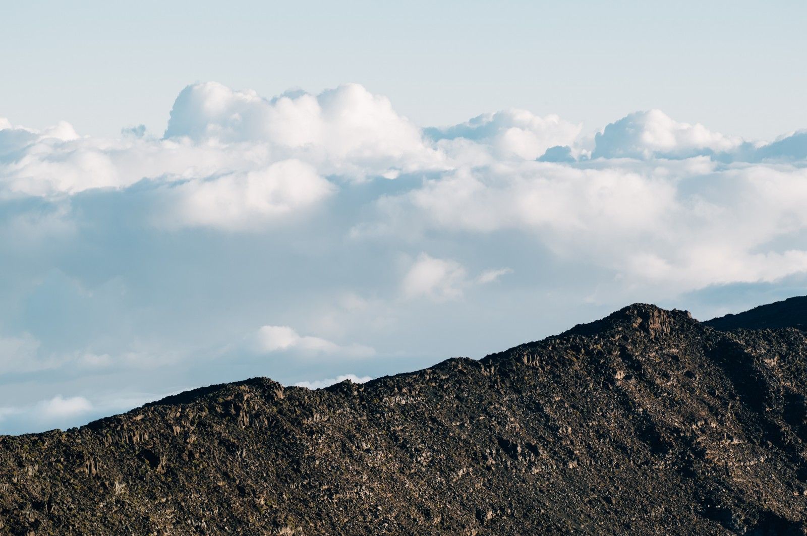 Above the clouds, on Haleakala, Maui, Hawaii